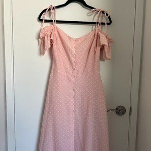 Gal Meets Glam Collection Pink Colleen Polka Dot Dress